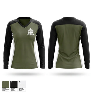 Womens Long Sleeve Vneck Shirt, Riverside United, Baseball, Teamtime, Team time, sublimation, custom sports apparel, team uniforms, spirit wear, spiritwear, sports uniforms, custom shirts, team store, custom team store, fundraiser sports, apparel fundraiser