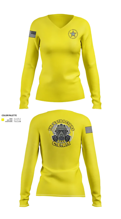 Extractors 11007960 Women's Long Sleeve V-neck Shirt - 21