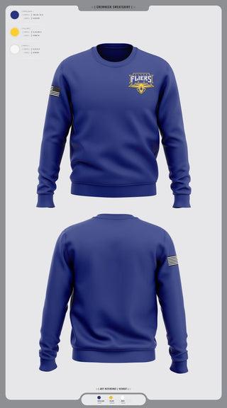 Crew Neck Sweatshirt, Clyde Fliers, Golf, Teamtime, Team time, sublimation, custom sports apparel, team uniforms, spirit wear, spiritwear, sports uniforms, custom shirts, team store, custom team store, fundraiser sports, apparel fundraiser
