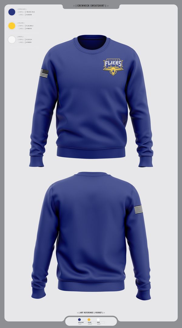 Crew Neck Sweatshirt, Clyde Fliers, Golf, Teamtime, Team time, sublimation, custom sports apparel, team uniforms, spirit wear, spiritwear, sports uniforms, custom shirts, team store, custom team store, fundraiser sports, apparel fundraiser