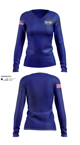 Womens Long Sleeve Vneck Shirt, Alabama SalesDana Safety Supply, Police, Teamtime, Team time, sublimation, custom sports apparel, team uniforms, spirit wear, spiritwear, sports uniforms, custom shirts, team store, custom team store, fundraiser sports, apparel fundraiser