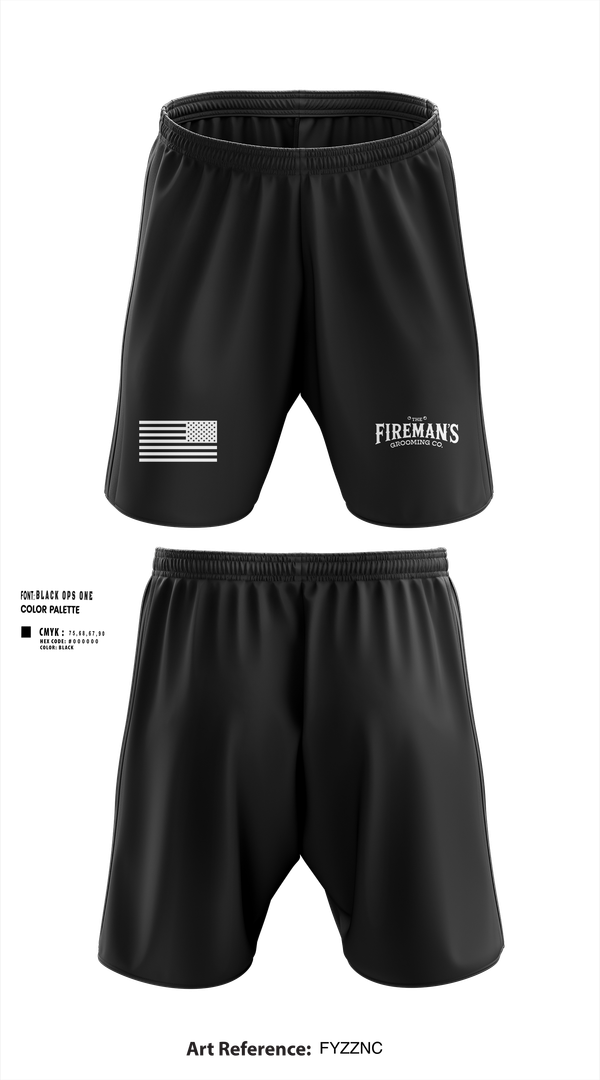 Athletic Shorts With Pockets, The Fireman,s Grooming Co., , Teamtime, Team time, sublimation, custom sports apparel, team uniforms, spirit wear, spiritwear, sports uniforms, custom shirts, team store, custom team store, fundraiser sports, apparel fundraiser