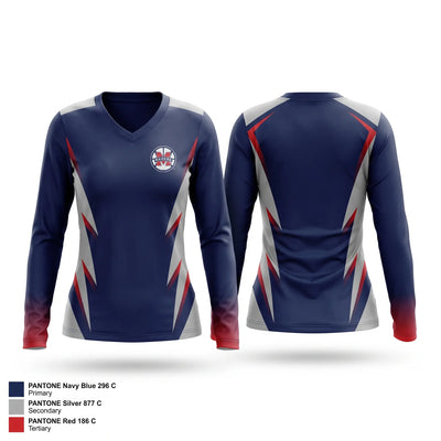Morgan Raiders Women's Long Sleeve V-neck Shirt - 1