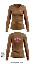 D Co 1-133 IN 71672506 Women's Long Sleeve V-neck Shirt - 11
