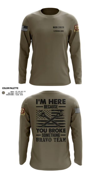 Long Sleeve Performance Shirt, 1/204th ADA, , Teamtime, Team time, sublimation, custom sports apparel, team uniforms, spirit wear, spiritwear, sports uniforms, custom shirts, team store, custom team store, fundraiser sports, apparel fundraiser