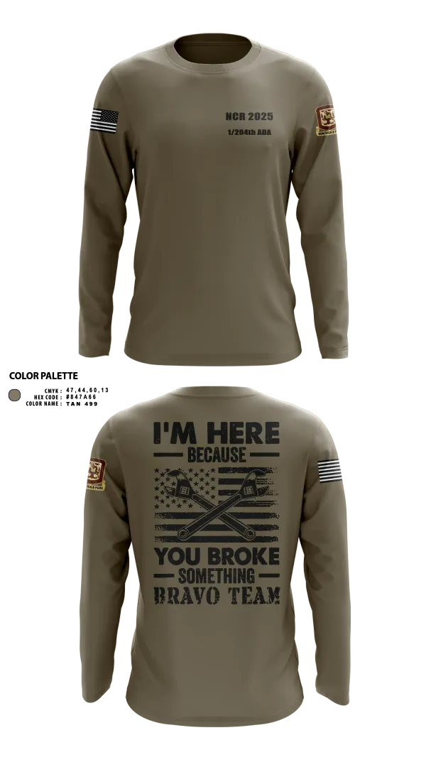 Long Sleeve Performance Shirt, 1/204th ADA, , Teamtime, Team time, sublimation, custom sports apparel, team uniforms, spirit wear, spiritwear, sports uniforms, custom shirts, team store, custom team store, fundraiser sports, apparel fundraiser