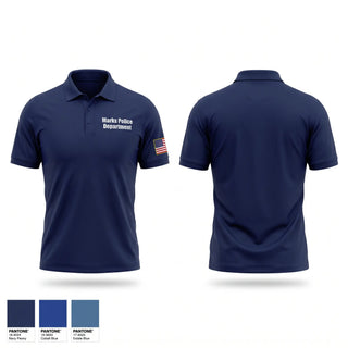 Short Sleeve Performance Polo, Marks Police Department, Police, Teamtime, Team time, sublimation, custom sports apparel, team uniforms, spirit wear, spiritwear, sports uniforms, custom shirts, team store, custom team store, fundraiser sports, apparel fundraiser