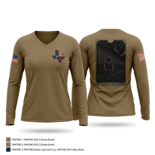 Womens Long Sleeve Vneck Shirt, Assassin's, Army, Teamtime, Team time, sublimation, custom sports apparel, team uniforms, spirit wear, spiritwear, sports uniforms, custom shirts, team store, custom team store, fundraiser sports, apparel fundraiser