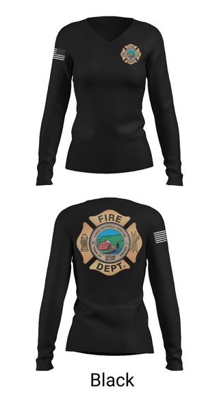 Womens Long Sleeve Vneck Shirt, Cedar Bluff Fire Department, Fire Department, Teamtime, Team time, sublimation, custom sports apparel, team uniforms, spirit wear, spiritwear, sports uniforms, custom shirts, team store, custom team store, fundraiser sports, apparel fundraiser