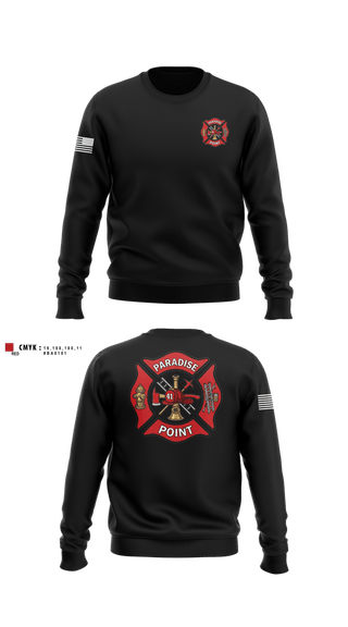 Crew Neck Sweatshirt, Paradise Point, Fire Department, Teamtime, Team time, sublimation, custom sports apparel, team uniforms, spirit wear, spiritwear, sports uniforms, custom shirts, team store, custom team store, fundraiser sports, apparel fundraiser