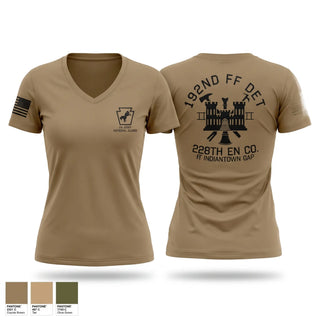 Womens Short Sleeve Vneck Shirt, 192nd Firefighter Detachment, National Guard, Teamtime, Team time, sublimation, custom sports apparel, team uniforms, spirit wear, spiritwear, sports uniforms, custom shirts, team store, custom team store, fundraiser sports, apparel fundraiser