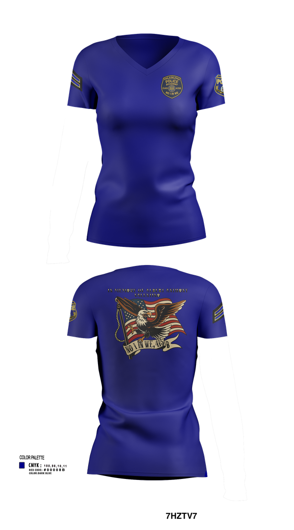 Womens Short Sleeve Vneck Shirt, Philadelphia Police, , Teamtime, Team time, sublimation, custom sports apparel, team uniforms, spirit wear, spiritwear, sports uniforms, custom shirts, team store, custom team store, fundraiser sports, apparel fundraiser