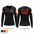 333rd Engineer Detachment 46979529 Women's Long Sleeve V-neck Shirt - 1