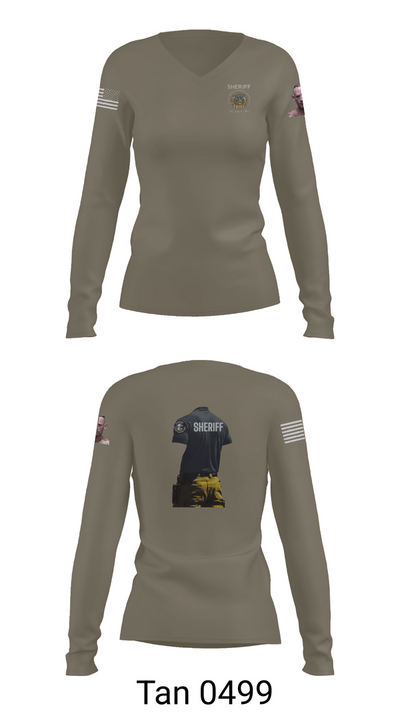Sheriff Transportation 46102117 Women's Long Sleeve V-neck Shirt - 73