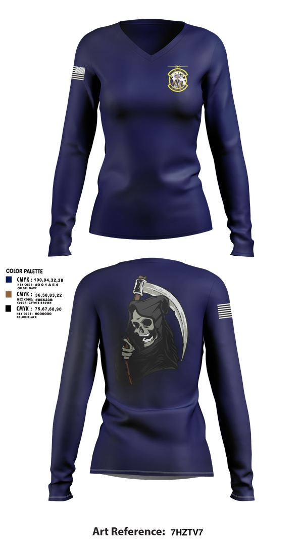 Womens Long Sleeve Vneck Shirt, 89th ATKS, Air Force, Teamtime, Team time, sublimation, custom sports apparel, team uniforms, spirit wear, spiritwear, sports uniforms, custom shirts, team store, custom team store, fundraiser sports, apparel fundraiser
