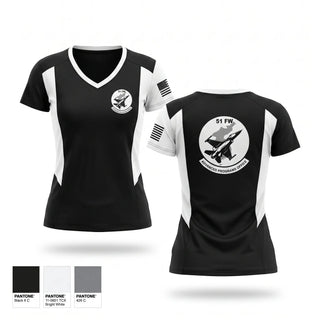 Womens Short Sleeve Vneck Shirt, 51st Fighter Wing Advanced Programs Office, Air Force, Teamtime, Team time, sublimation, custom sports apparel, team uniforms, spirit wear, spiritwear, sports uniforms, custom shirts, team store, custom team store, fundraiser sports, apparel fundraiser