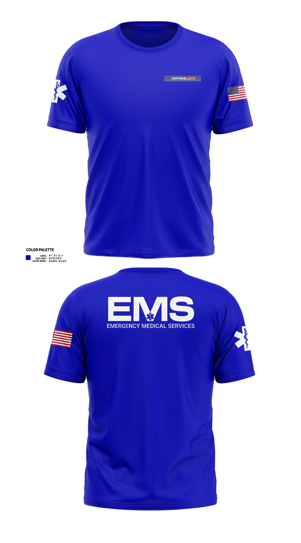 Short Sleeve Performance Shirt, Central EMS, EMS/EMT, Teamtime, Team time, sublimation, custom sports apparel, team uniforms, spirit wear, spiritwear, sports uniforms, custom shirts, team store, custom team store, fundraiser sports, apparel fundraiser