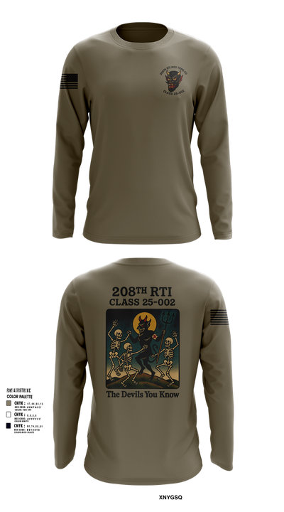 208th RTI MED TRNG CO Class 25-002 54968999 Long Sleeve Performance Shirt 101