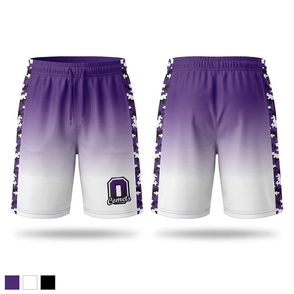 Athletic Shorts With Pockets, Oakwood Comets, , Teamtime, Team time, sublimation, custom sports apparel, team uniforms, spirit wear, spiritwear, sports uniforms, custom shirts, team store, custom team store, fundraiser sports, apparel fundraiser