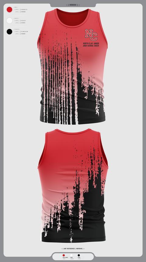 Tank Top, North Clay Junior High School Cheer, Cheer, Teamtime, Team time, sublimation, custom sports apparel, team uniforms, spirit wear, spiritwear, sports uniforms, custom shirts, team store, custom team store, fundraiser sports, apparel fundraiser