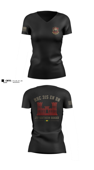 Womens Short Sleeve Vneck Shirt, 315, Army, Teamtime, Team time, sublimation, custom sports apparel, team uniforms, spirit wear, spiritwear, sports uniforms, custom shirts, team store, custom team store, fundraiser sports, apparel fundraiser