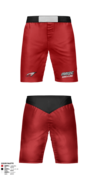 Fight Shorts, Maize, Wrestling, Teamtime, Team time, sublimation, custom sports apparel, team uniforms, spirit wear, spiritwear, sports uniforms, custom shirts, team store, custom team store, fundraiser sports, apparel fundraiser