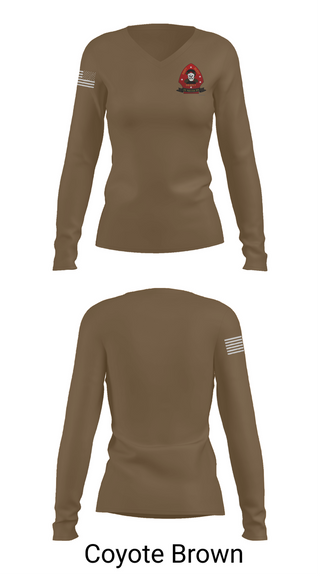 Womens Long Sleeve Vneck Shirt, 2nd Recon Battalion, , Teamtime, Team time, sublimation, custom sports apparel, team uniforms, spirit wear, spiritwear, sports uniforms, custom shirts, team store, custom team store, fundraiser sports, apparel fundraiser