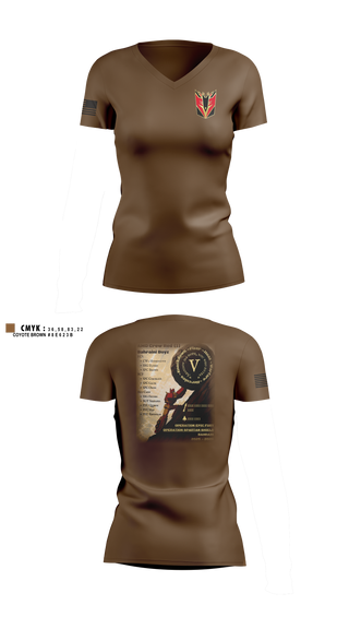 Womens Short Sleeve Vneck Shirt, D/2-43, Army, Teamtime, Team time, sublimation, custom sports apparel, team uniforms, spirit wear, spiritwear, sports uniforms, custom shirts, team store, custom team store, fundraiser sports, apparel fundraiser