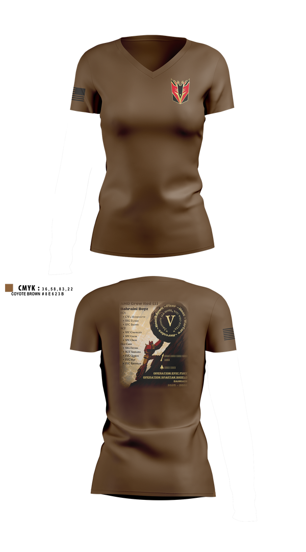 Womens Short Sleeve Vneck Shirt, D/2-43, Army, Teamtime, Team time, sublimation, custom sports apparel, team uniforms, spirit wear, spiritwear, sports uniforms, custom shirts, team store, custom team store, fundraiser sports, apparel fundraiser