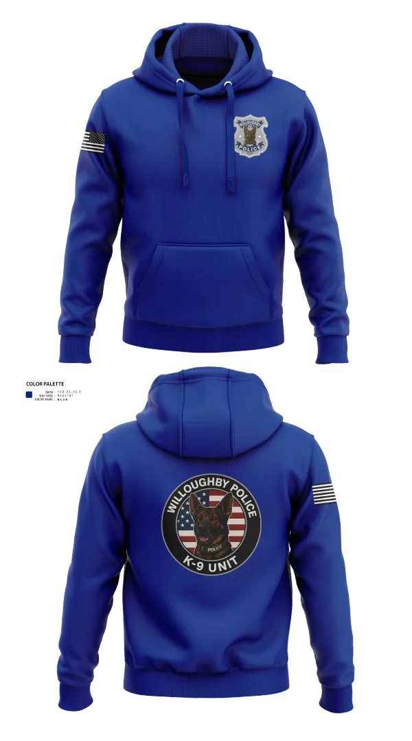 Hoodie, Willoughby Police K9 Unit, Police, Teamtime, Team time, sublimation, custom sports apparel, team uniforms, spirit wear, spiritwear, sports uniforms, custom shirts, team store, custom team store, fundraiser sports, apparel fundraiser