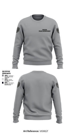 Crew Neck Sweatshirt, Cresco Police Department, Police, Teamtime, Team time, sublimation, custom sports apparel, team uniforms, spirit wear, spiritwear, sports uniforms, custom shirts, team store, custom team store, fundraiser sports, apparel fundraiser