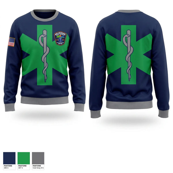 Crew Neck Sweatshirt, Bolingbrook Park District EMS, EMS/EMT, Teamtime, Team time, sublimation, custom sports apparel, team uniforms, spirit wear, spiritwear, sports uniforms, custom shirts, team store, custom team store, fundraiser sports, apparel fundraiser