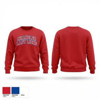 Crew Neck Sweatshirt, Chandler Lady Lions, Softball, Teamtime, Team time, sublimation, custom sports apparel, team uniforms, spirit wear, spiritwear, sports uniforms, custom shirts, team store, custom team store, fundraiser sports, apparel fundraiser