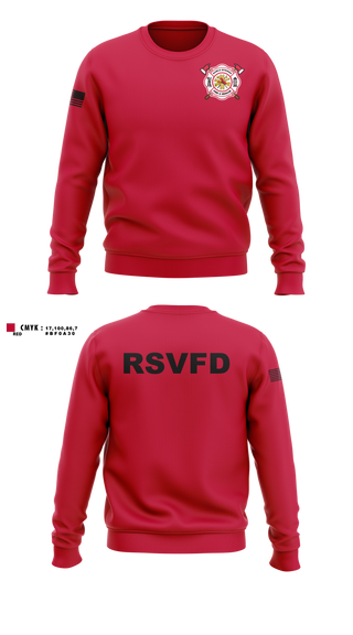 Crew Neck Sweatshirt, Rawls Springs Volunteer Fire Department, Fire Department, Teamtime, Team time, sublimation, custom sports apparel, team uniforms, spirit wear, spiritwear, sports uniforms, custom shirts, team store, custom team store, fundraiser sports, apparel fundraiser