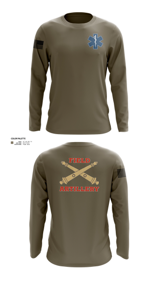 Long Sleeve Performance Shirt, 1-118th FA, National Guard, Teamtime, Team time, sublimation, custom sports apparel, team uniforms, spirit wear, spiritwear, sports uniforms, custom shirts, team store, custom team store, fundraiser sports, apparel fundraiser