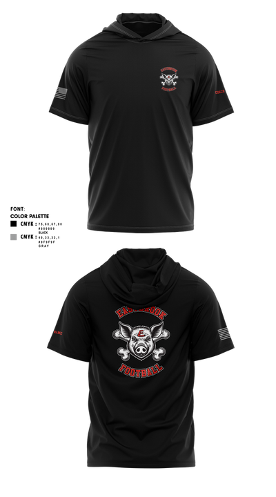 Eastbrook Football 93243823 Short Sleeve Performance Shirt with hood - 3