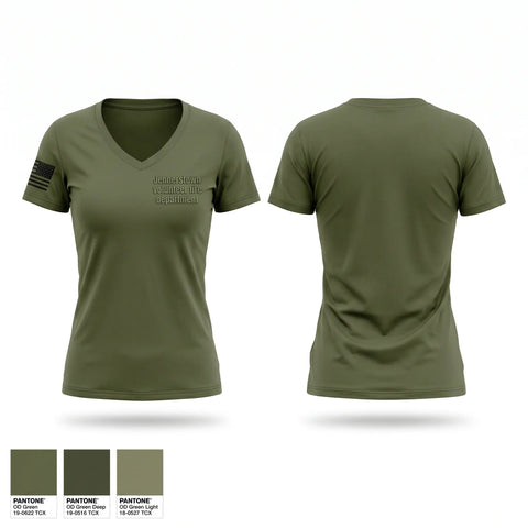 Womens Short Sleeve Vneck Shirt, Jennerstown volunteer fire department, Fire Department, Teamtime, Team time, sublimation, custom sports apparel, team uniforms, spirit wear, spiritwear, sports uniforms, custom shirts, team store, custom team store, fundraiser sports, apparel fundraiser