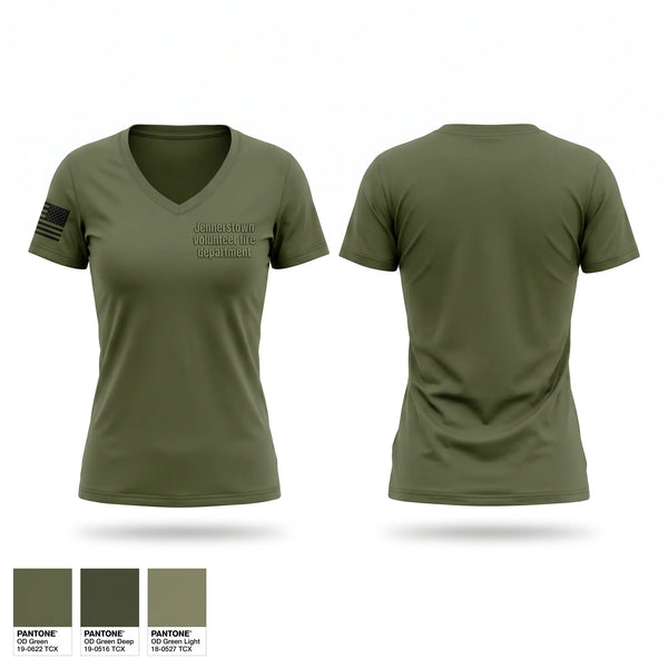 Womens Short Sleeve Vneck Shirt, Jennerstown volunteer fire department, Fire Department, Teamtime, Team time, sublimation, custom sports apparel, team uniforms, spirit wear, spiritwear, sports uniforms, custom shirts, team store, custom team store, fundraiser sports, apparel fundraiser