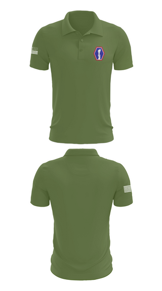 Short Sleeve Performance Polo, 100 Battalion 442 Infantry, Army, Teamtime, Team time, sublimation, custom sports apparel, team uniforms, spirit wear, spiritwear, sports uniforms, custom shirts, team store, custom team store, fundraiser sports, apparel fundraiser