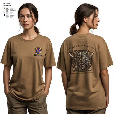 Co A, 1st-160th INF, 79th IBCT 97835057 Women's Short Sleeve V-neck Shirt - 4