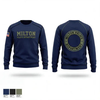 Crew Neck Sweatshirt, Milton Police Department, Police, Teamtime, Team time, sublimation, custom sports apparel, team uniforms, spirit wear, spiritwear, sports uniforms, custom shirts, team store, custom team store, fundraiser sports, apparel fundraiser