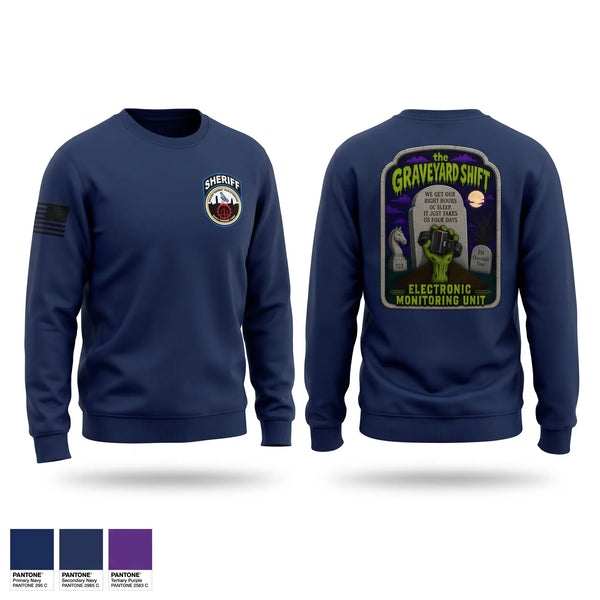 Crew Neck Sweatshirt, Electronic Monitoring, Police, Teamtime, Team time, sublimation, custom sports apparel, team uniforms, spirit wear, spiritwear, sports uniforms, custom shirts, team store, custom team store, fundraiser sports, apparel fundraiser