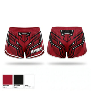 Womens Shorts, HAWKS, Baseball, Teamtime, Team time, sublimation, custom sports apparel, team uniforms, spirit wear, spiritwear, sports uniforms, custom shirts, team store, custom team store, fundraiser sports, apparel fundraiser