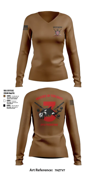 Womens Long Sleeve Vneck Shirt, UUVRON THREE, Navy, Teamtime, Team time, sublimation, custom sports apparel, team uniforms, spirit wear, spiritwear, sports uniforms, custom shirts, team store, custom team store, fundraiser sports, apparel fundraiser