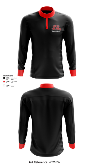 Quarter Zip Jacket, Hart Pirates, Women's Basketball, Teamtime, Team time, sublimation, custom sports apparel, team uniforms, spirit wear, spiritwear, sports uniforms, custom shirts, team store, custom team store, fundraiser sports, apparel fundraiser