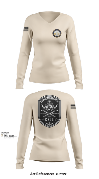 Womens Long Sleeve Vneck Shirt, TCC-1 experimentation, , Teamtime, Team time, sublimation, custom sports apparel, team uniforms, spirit wear, spiritwear, sports uniforms, custom shirts, team store, custom team store, fundraiser sports, apparel fundraiser