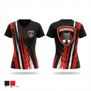 Womens Short Sleeve Vneck Shirt, Underdawgz, , Teamtime, Team time, sublimation, custom sports apparel, team uniforms, spirit wear, spiritwear, sports uniforms, custom shirts, team store, custom team store, fundraiser sports, apparel fundraiser