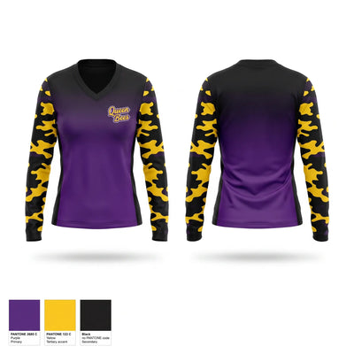 Queen Bees 32802550 Women's Long Sleeve V-neck Shirt - 1