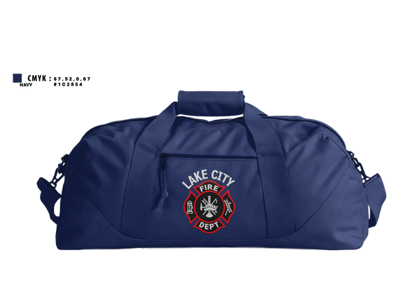 Duffle Bag, Lake City Fire Department, Fire Department, Teamtime, Team time, sublimation, custom sports apparel, team uniforms, spirit wear, spiritwear, sports uniforms, custom shirts, team store, custom team store, fundraiser sports, apparel fundraiser