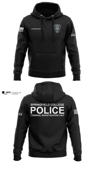 Hoodie, Springfield College Police, Police, Teamtime, Team time, sublimation, custom sports apparel, team uniforms, spirit wear, spiritwear, sports uniforms, custom shirts, team store, custom team store, fundraiser sports, apparel fundraiser